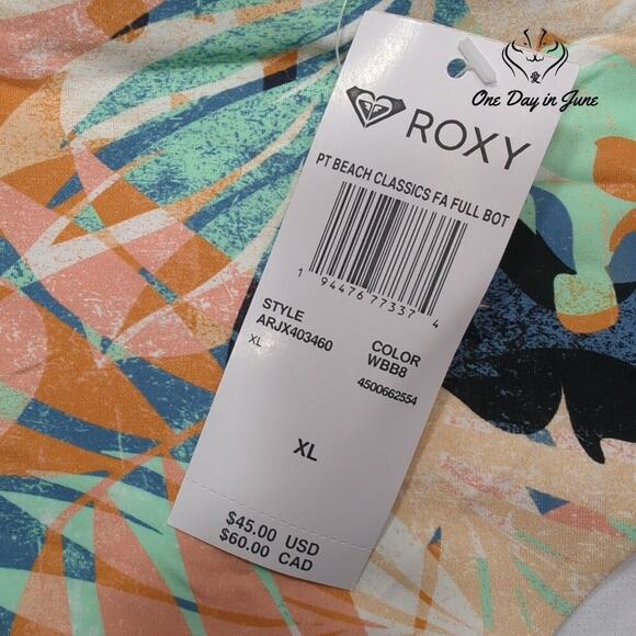 Roxy Beach Classics Full Coverage Bikini Bottom Size XL - Picture 4 of 6